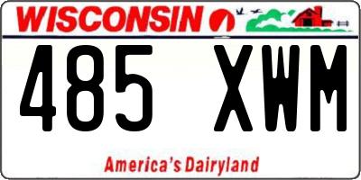 WI license plate 485XWM