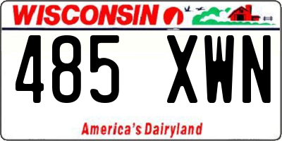 WI license plate 485XWN