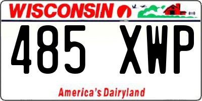 WI license plate 485XWP