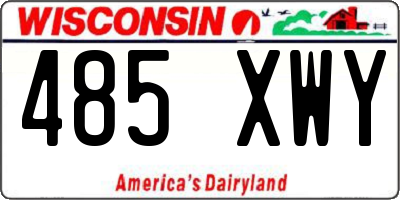 WI license plate 485XWY