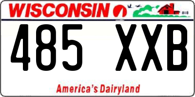 WI license plate 485XXB