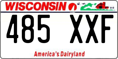 WI license plate 485XXF