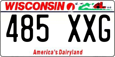 WI license plate 485XXG