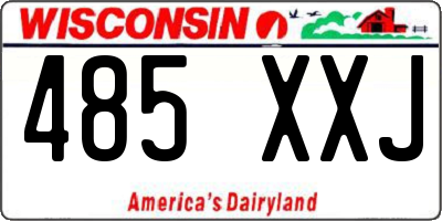 WI license plate 485XXJ