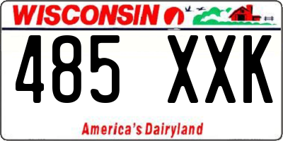 WI license plate 485XXK