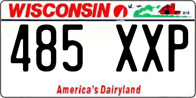 WI license plate 485XXP