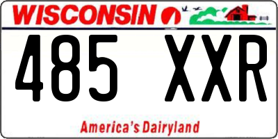 WI license plate 485XXR