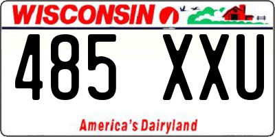 WI license plate 485XXU