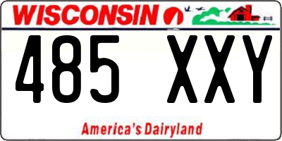 WI license plate 485XXY