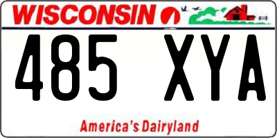 WI license plate 485XYA