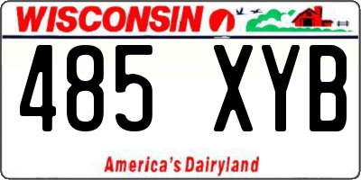 WI license plate 485XYB