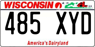 WI license plate 485XYD