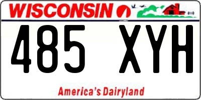 WI license plate 485XYH