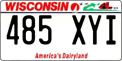 WI license plate 485XYI