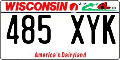 WI license plate 485XYK