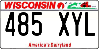 WI license plate 485XYL