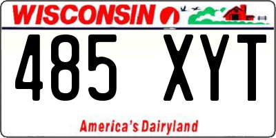 WI license plate 485XYT