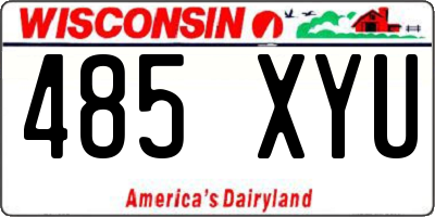 WI license plate 485XYU