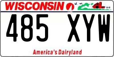 WI license plate 485XYW