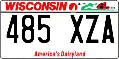 WI license plate 485XZA