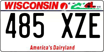 WI license plate 485XZE