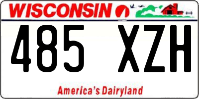WI license plate 485XZH