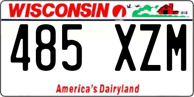 WI license plate 485XZM