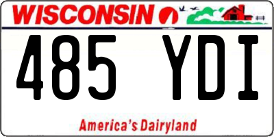WI license plate 485YDI