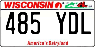 WI license plate 485YDL