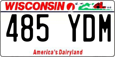 WI license plate 485YDM