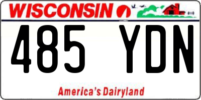 WI license plate 485YDN