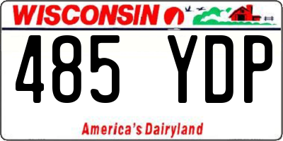 WI license plate 485YDP
