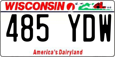 WI license plate 485YDW