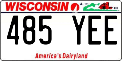 WI license plate 485YEE