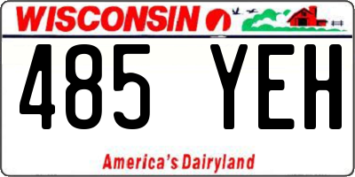 WI license plate 485YEH