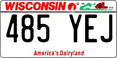 WI license plate 485YEJ