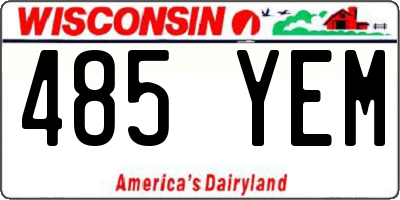 WI license plate 485YEM