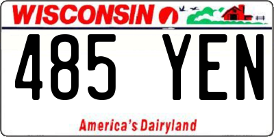WI license plate 485YEN