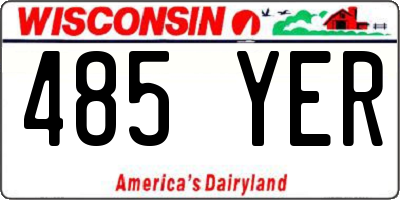 WI license plate 485YER