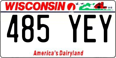 WI license plate 485YEY
