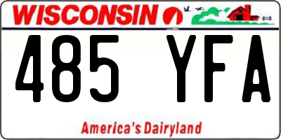 WI license plate 485YFA