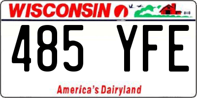 WI license plate 485YFE