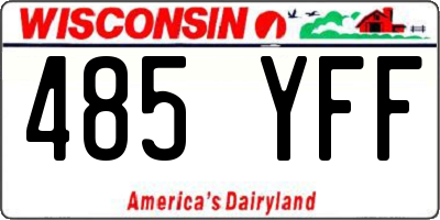 WI license plate 485YFF