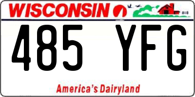 WI license plate 485YFG