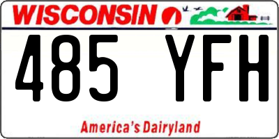 WI license plate 485YFH