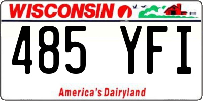 WI license plate 485YFI