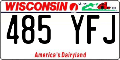 WI license plate 485YFJ