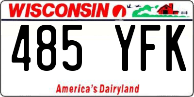 WI license plate 485YFK