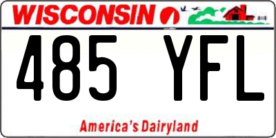 WI license plate 485YFL
