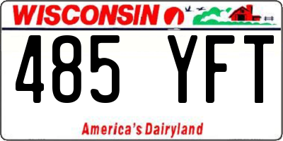 WI license plate 485YFT